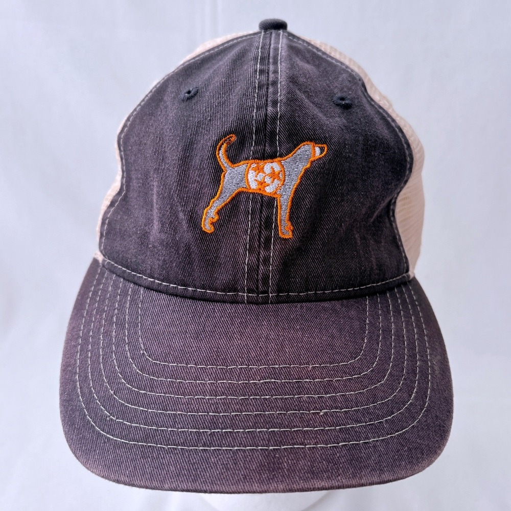 Tennessee Embroidered UT Colors Tri Star Dog Gray Trucker Snapback Hat